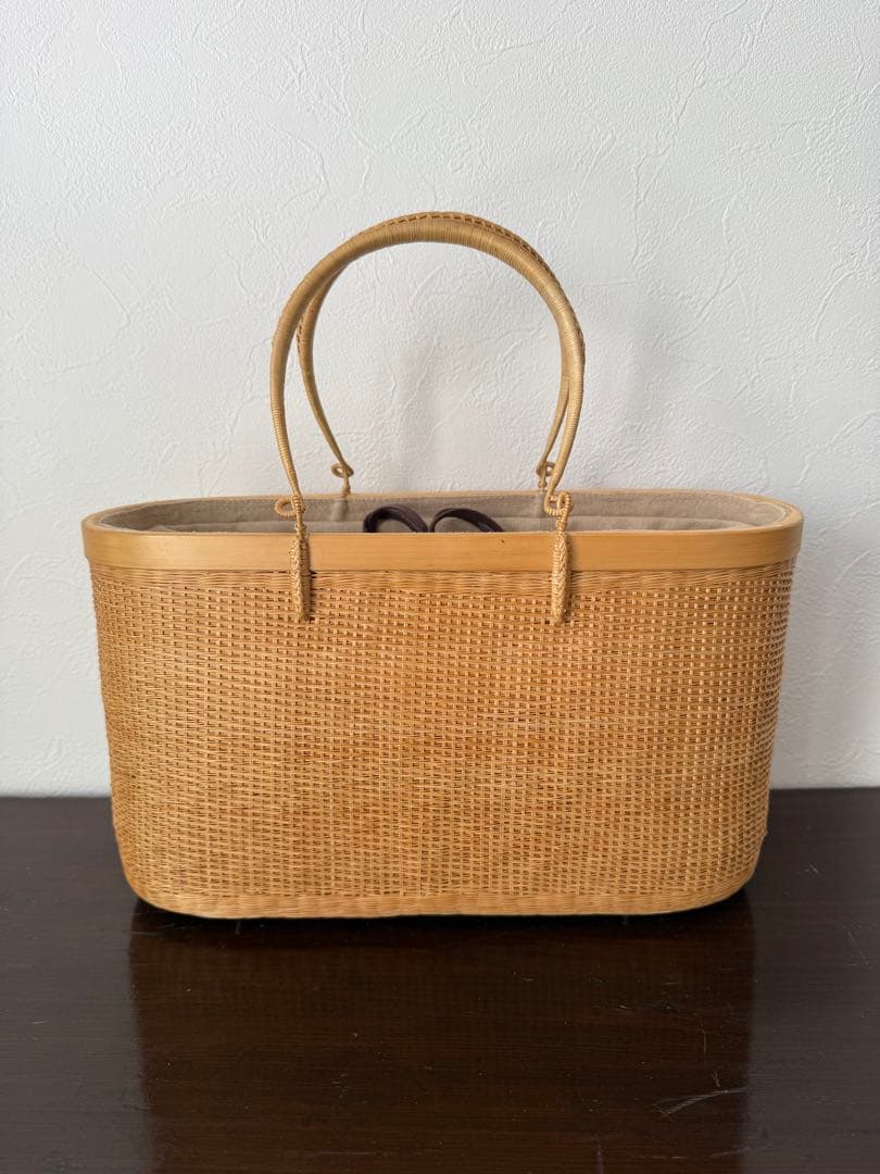 プラニー工房　高級籠バック（少し大きめ） プラニー工房高級籠バック（少し大きめ）
