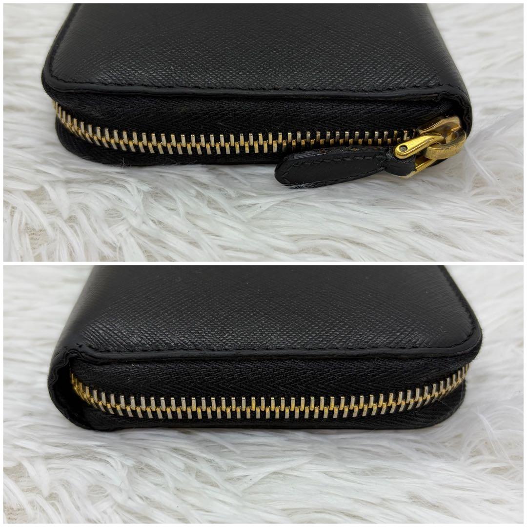 極美品✨プラダ 長財布 ラウンドファスナー シャイン サフィアーノ