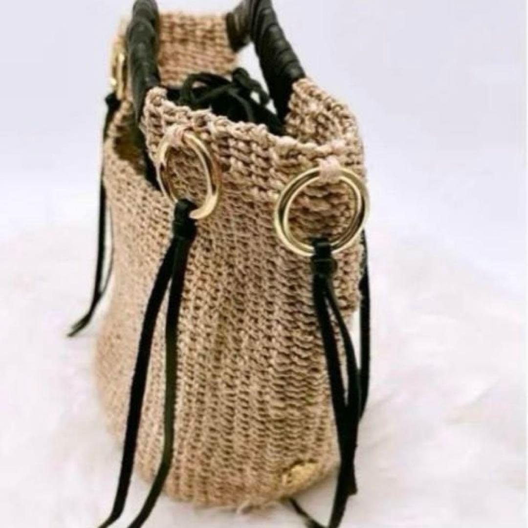 美品✨ ヴィオラドーロ MIRO リング フリンジ トートバッグ 巾着付き