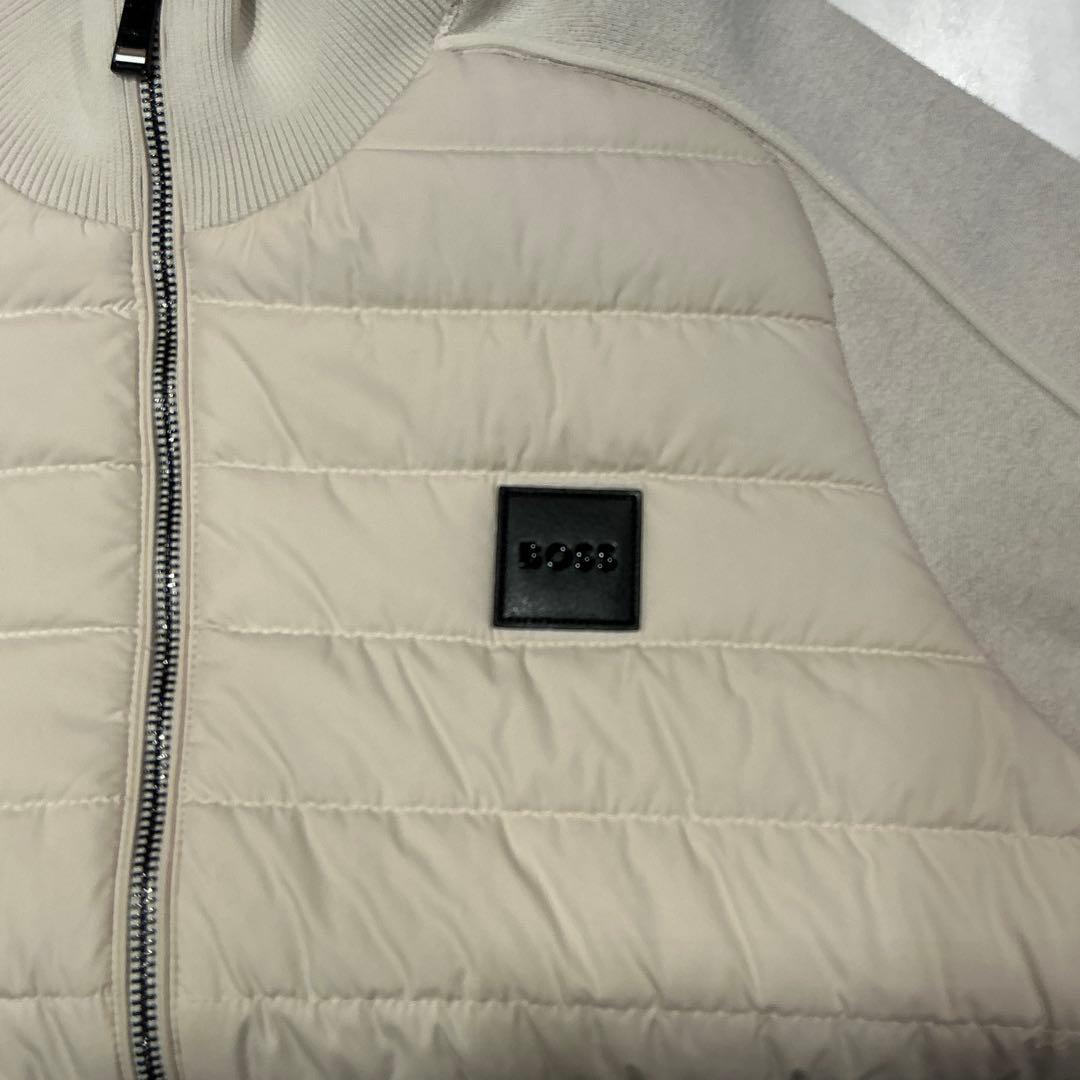 HUGO BOSS ミックスマテリアルジップアップジャケット - メルカリ