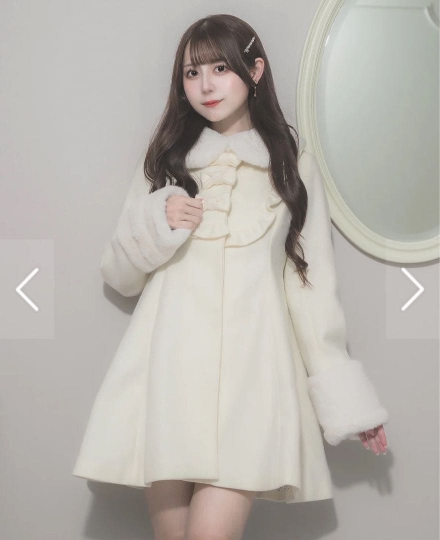 最終値下げ pium ピウム ヨークフリルリボンドーリーコート タグ付き未