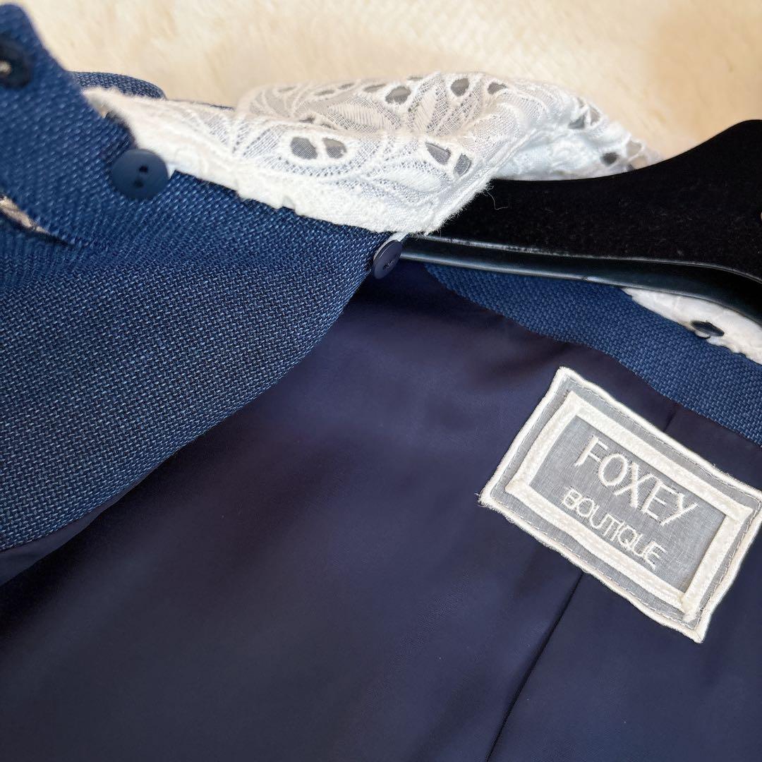 極美品☆フォクシー Coat Selena 襟付きノーカラーコート 40 - メルカリ