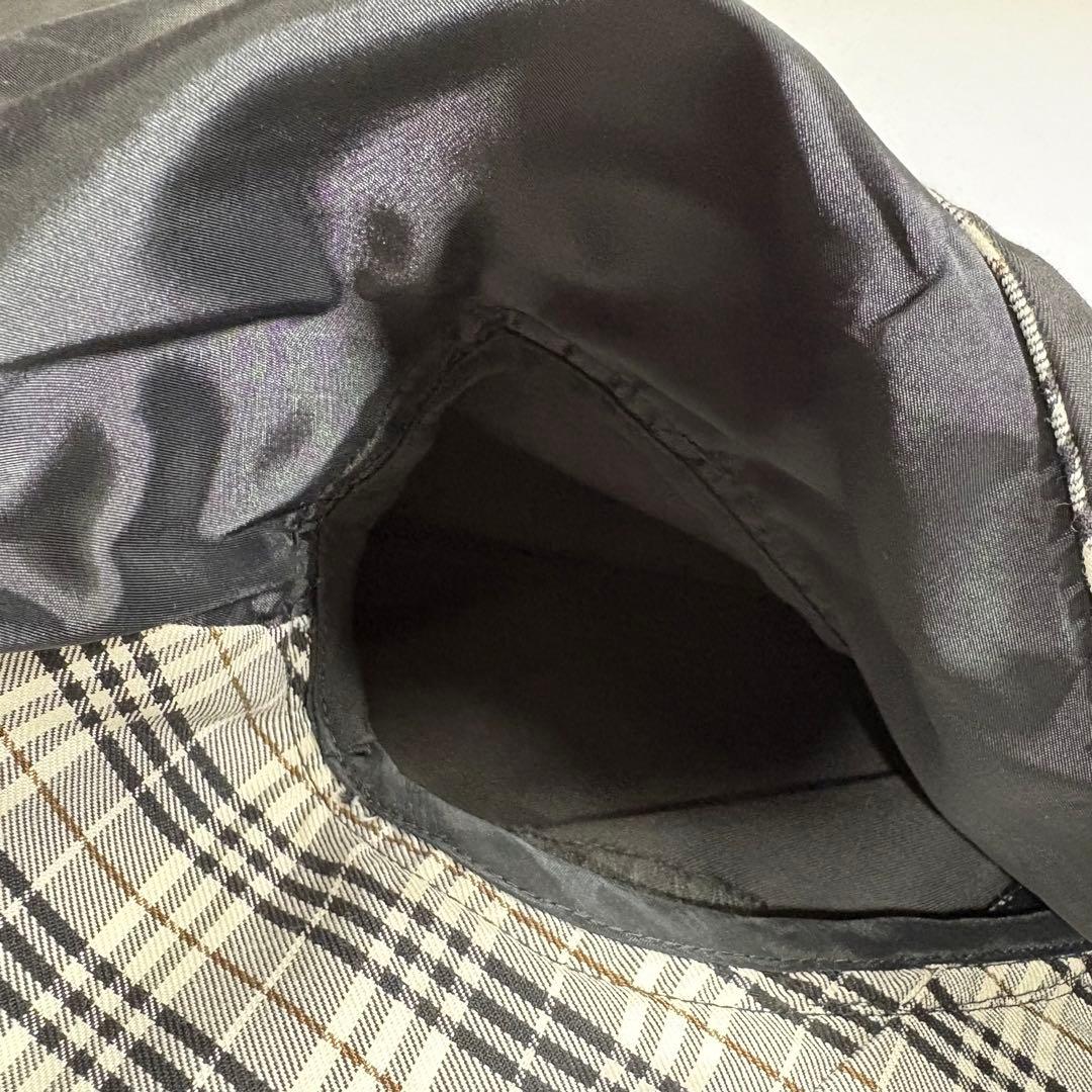 バーバリー ブルーレーベル ショートトレンチコート 銀ボタン チェック