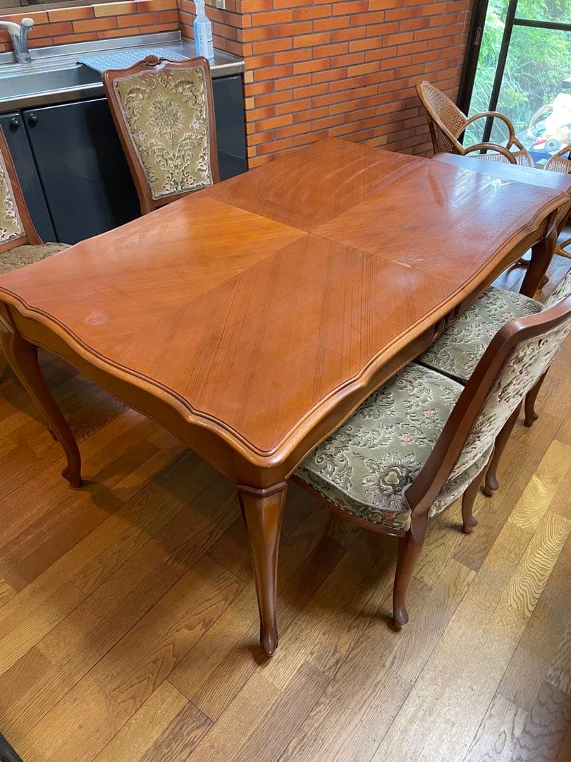 希少！　マルニ家具　アンティーク　伸長式　ダイニングテーブル　エクステンション 2026年最新】伸長式ダイニングテーブル マルニの人気アイテム - メルカリ