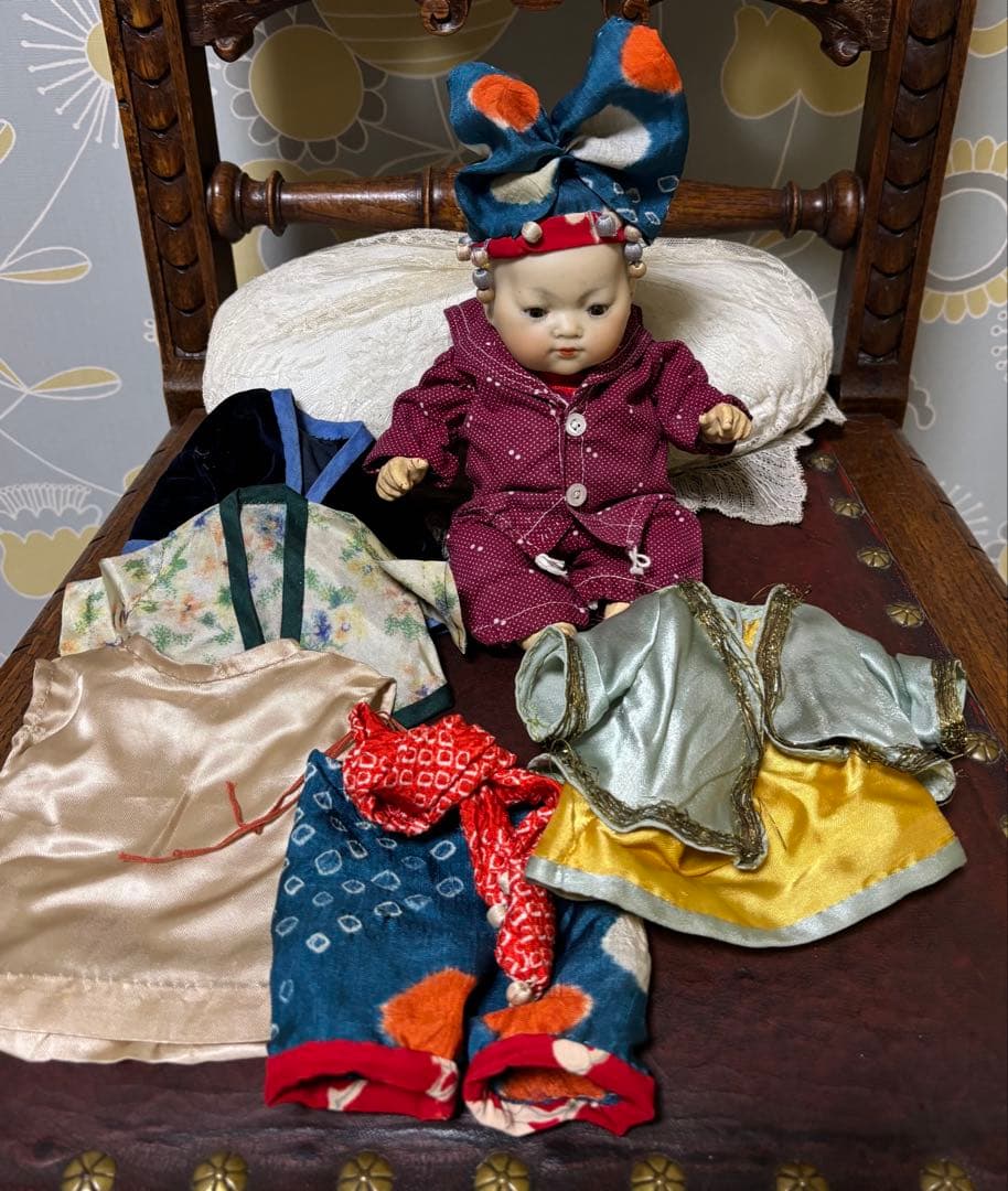 アンティークビスクドール アーモンドマルセル オリエンタルベビー