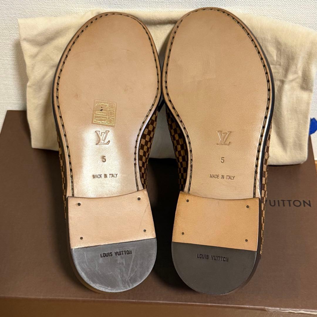 ルイヴィトン ✨新品未使用✨ダミエソバージュ ハラコレザーローファー