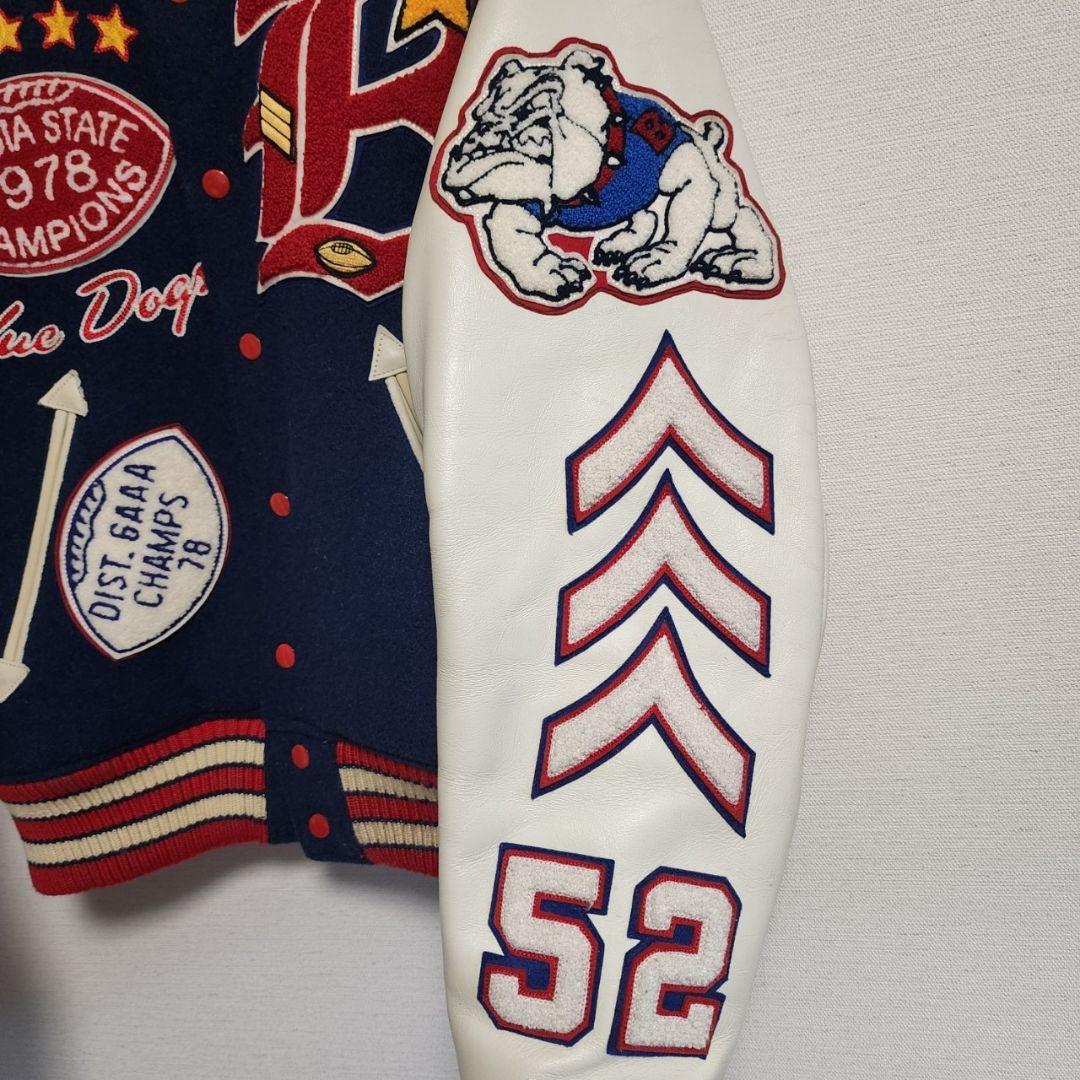 ホワイツビル フルデコ スタジャン 袖革 ショールカラー ワッペン 東洋