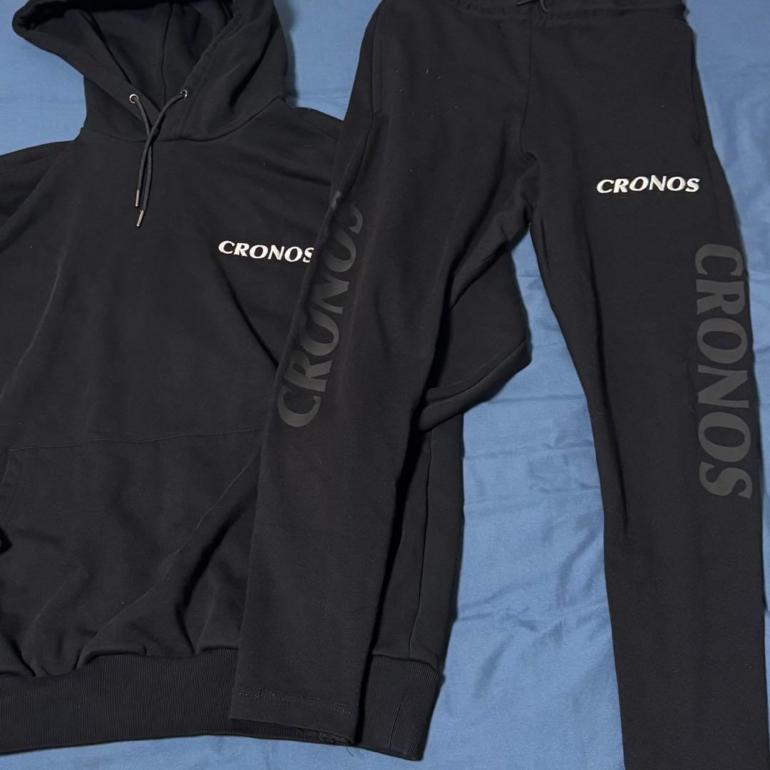 CRONOS スウェット セットアップ CRONOS クロノス スウェット セットアップ パーカー M パンツ S 黒