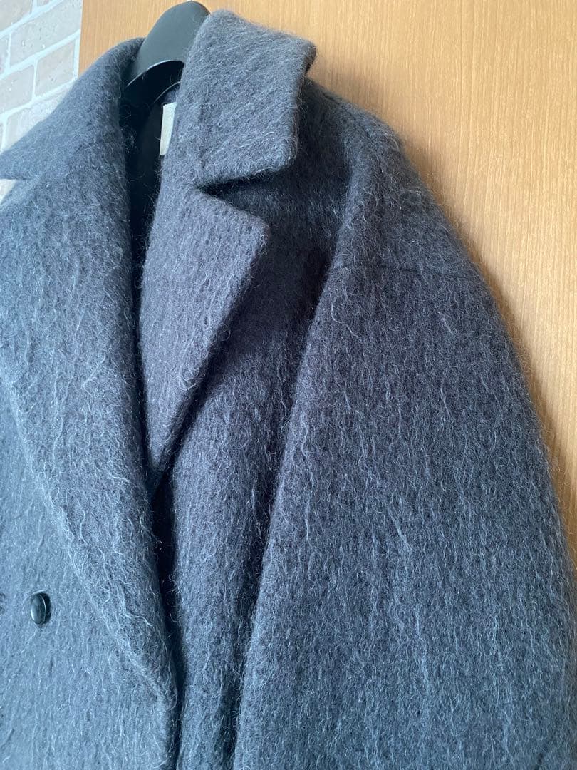 uncrave WHITE シャギー オーバーコート モヘア チェスター - メルカリ