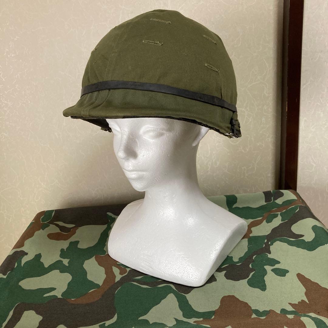 米軍　M1　M2　スチールポットヘルメット ＯＤカバー付 SHENKEL アメリカ軍 米軍 M-1 スチールヘルメット スチールシェル