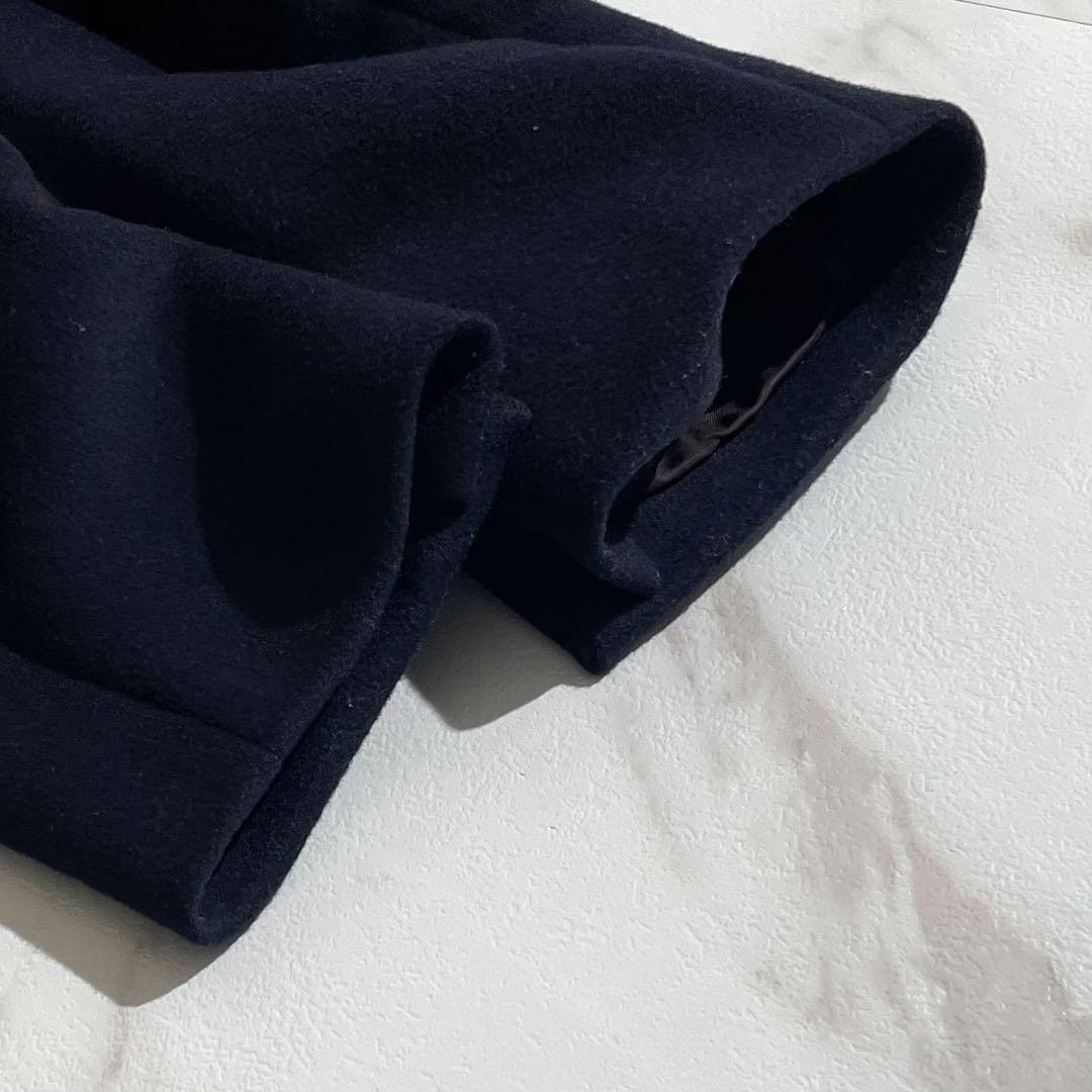 美品 ポールスミス 花柄 チェスターコート ロング丈 ネイビー アウター