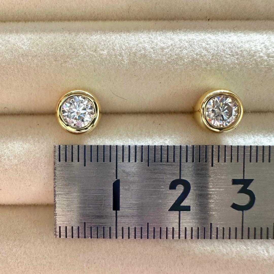 【再入荷】 最高級 モアサナイト 0.5ct ピアス 韓国 人気 ゴールド仕上げ