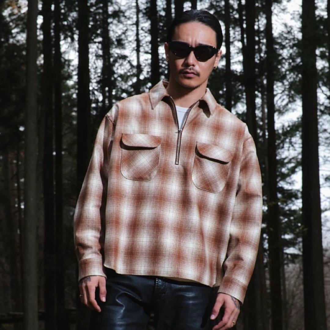 tatto studio yamada 山田蓮 オンブレシャツ ネルシャツ - メルカリ