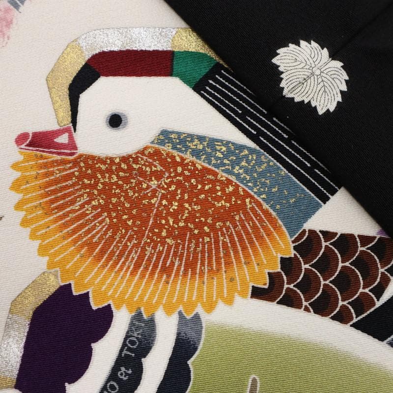 《ひろ★裄直し＋紋の入れ替＋黒留袖羽田登喜男松竹梅におしどりDB12-1》