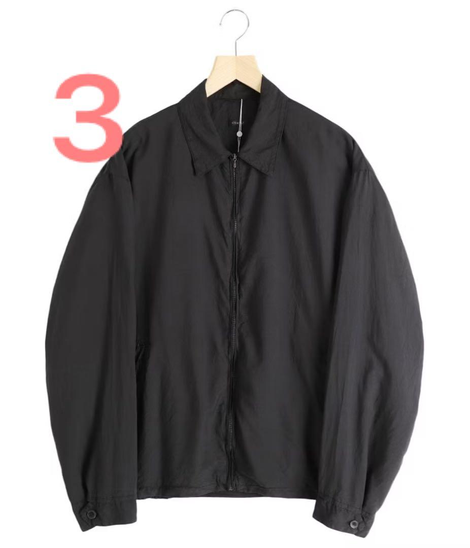 新品未使用】 COMOLI コモリ シルク製品染ブルゾン サイズ3 25SS