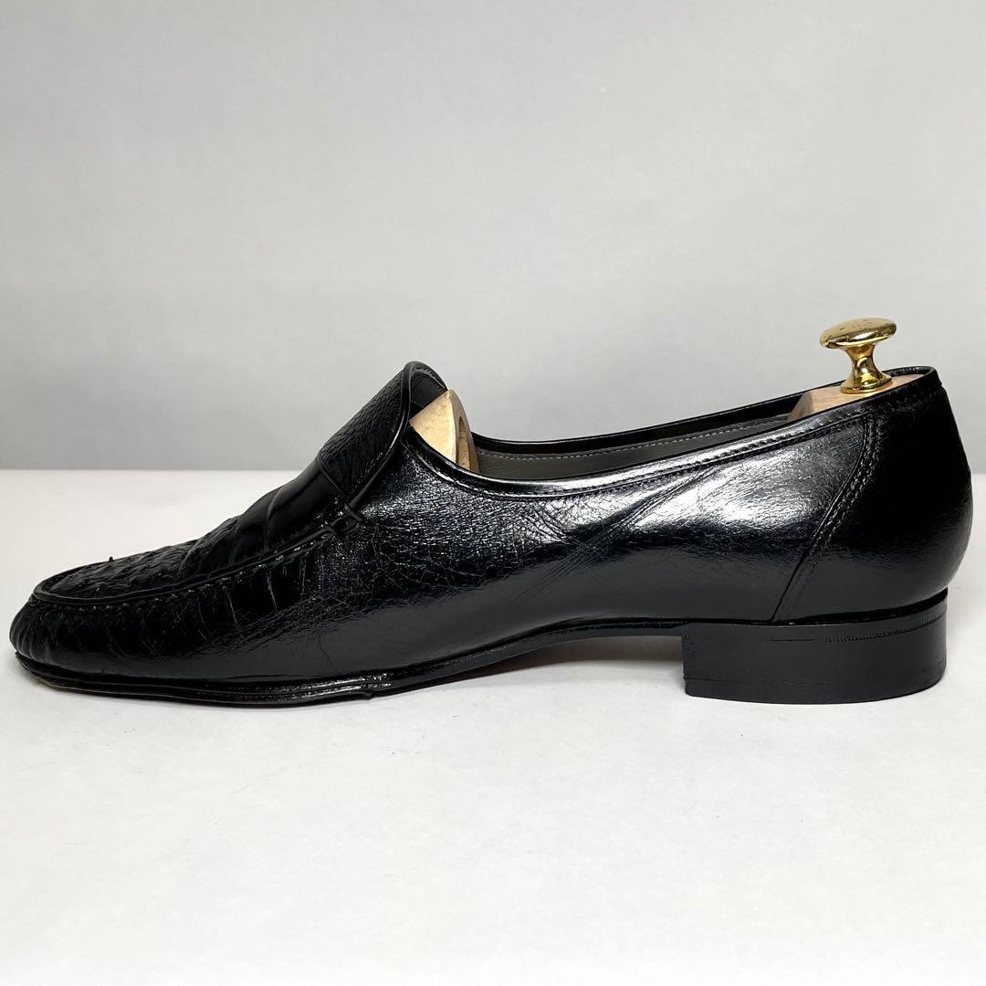 最高級✨️】BALENCIAGA オーストリッチコンビローファー ブラック 革靴