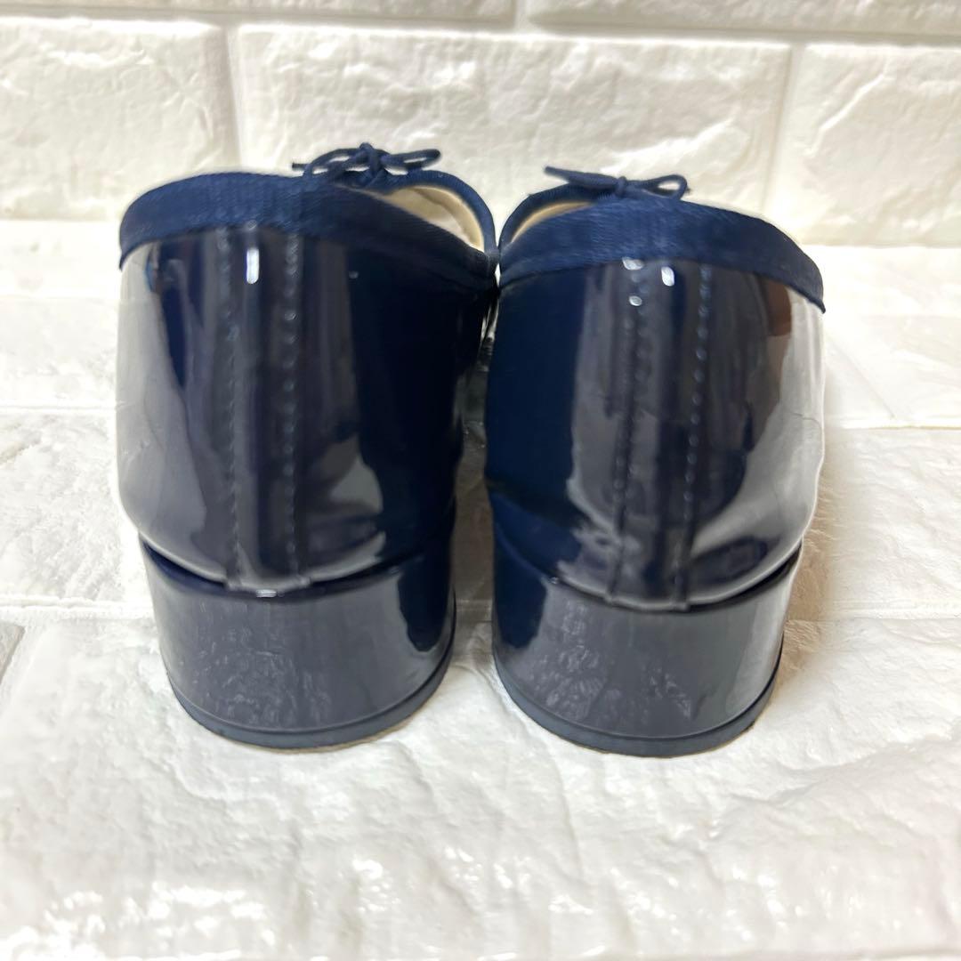 repetto ダークネイビー エナメル バレエシューズ 38 （24cm） - メルカリ