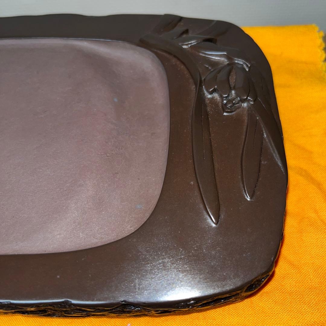 ⭕️赤間硯 蘭文研 伝統工芸士 下井唯石 新品美品 1.2kg超 共桐箱