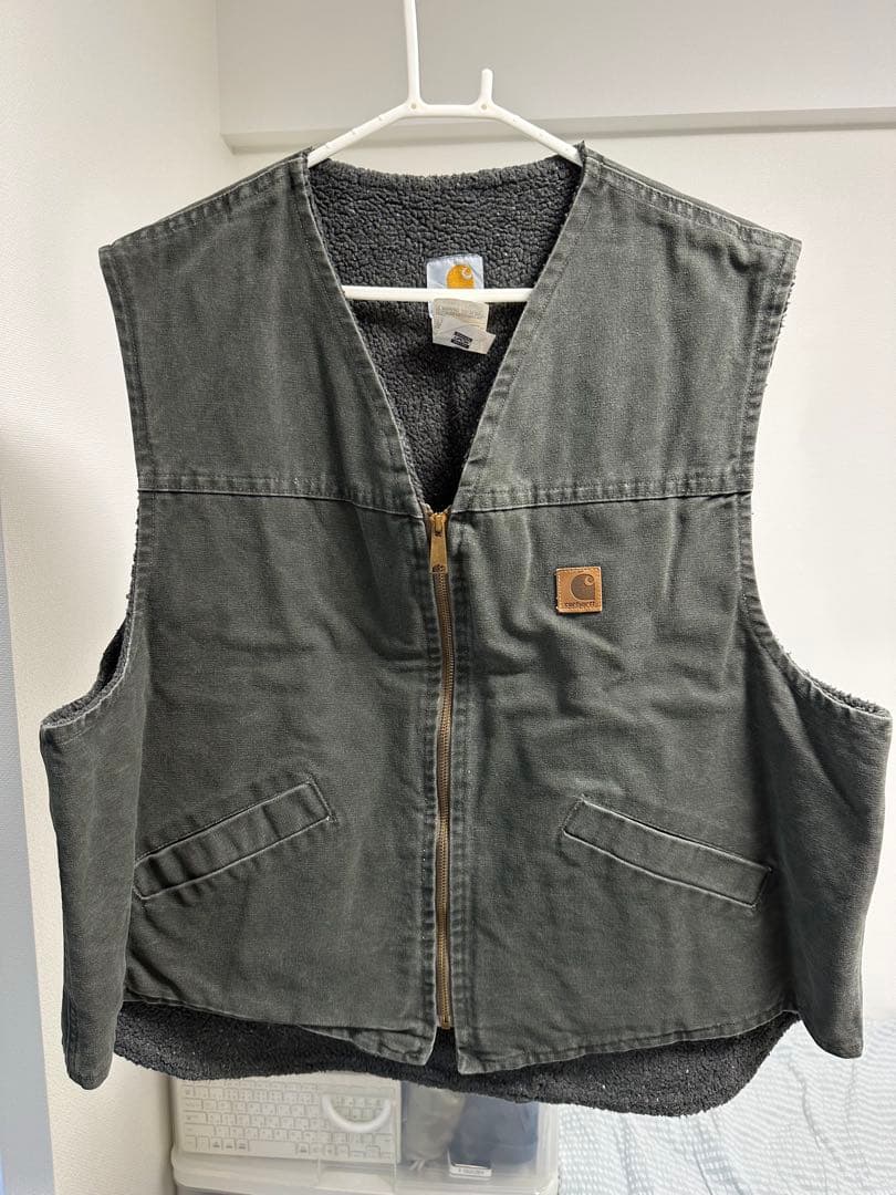 値下がり❗️Carhartt グレー ジップアップ ベスト 楽天市場】レビューでクーポン☆カーハート ワークベスト CARHARTT