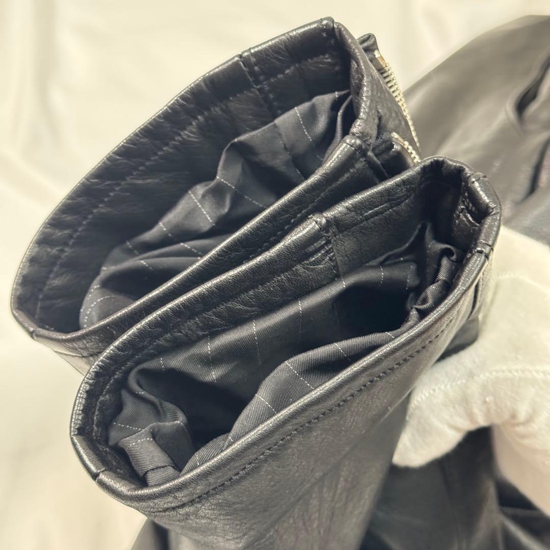 美品/メンテ済 リチウムオム 牛革ライダース 48 タイト riri - メルカリ