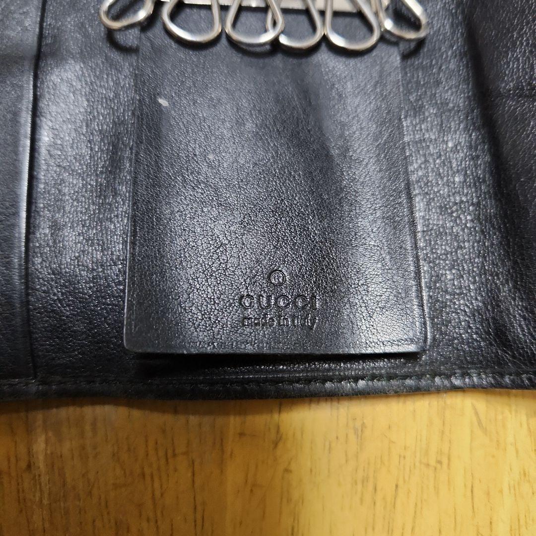 Gucci ブラック レザー キーケース - メルカリ