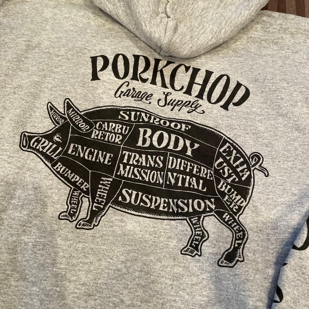 PORKCHOP GARAGE SUPPLY ポークチョップ パーカー グレー - メルカリ