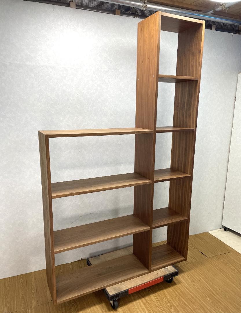 S♦♦965 無印良品スタッキングシェルフ 5段1列＋3段ワイド1列 Amazon｜無印良品 スタッキングシェルフ・追加5段・ウォールナット材
