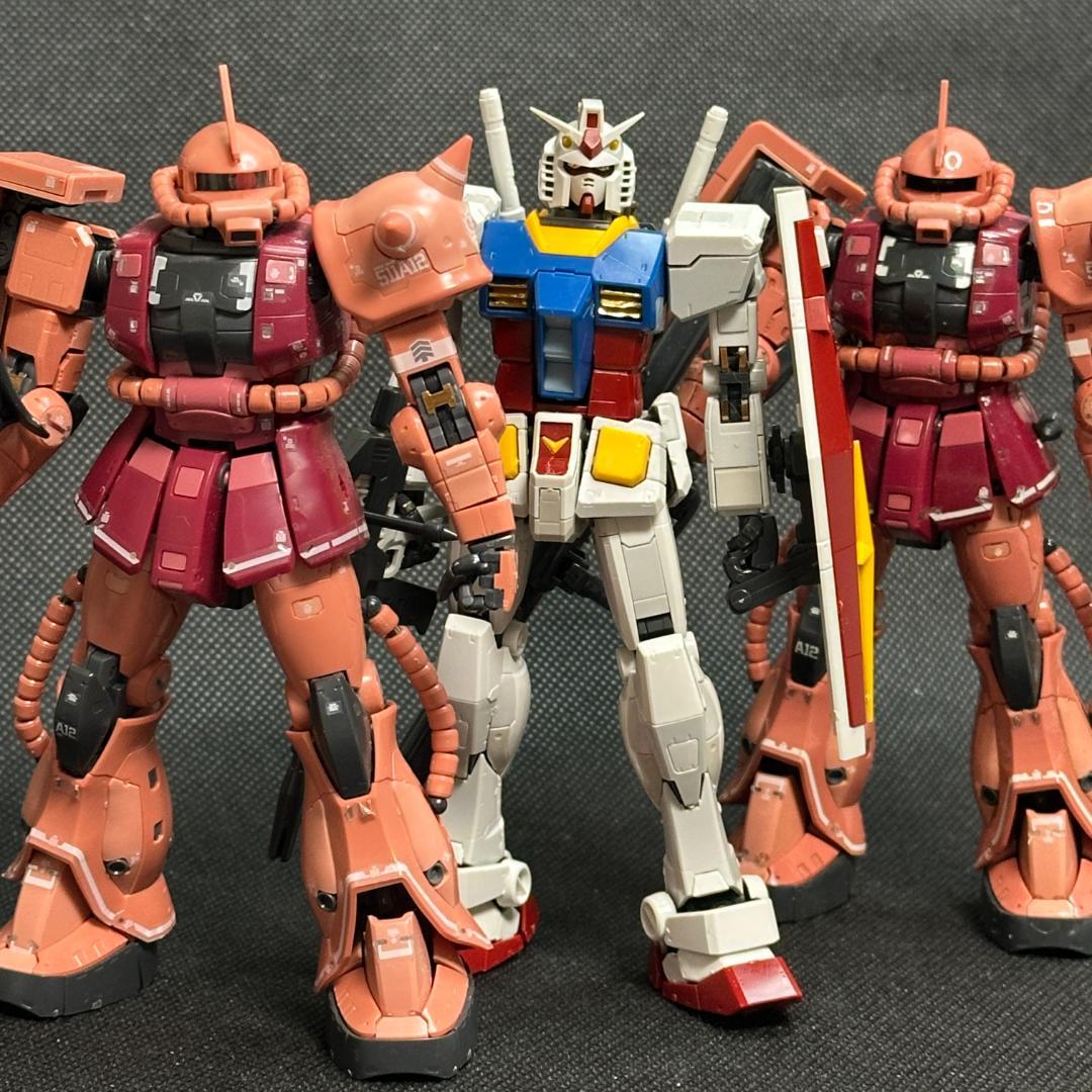 ガンプラ】RG シャア専用ザク×2 ガンダム セット【ジャンク】 - メルカリ