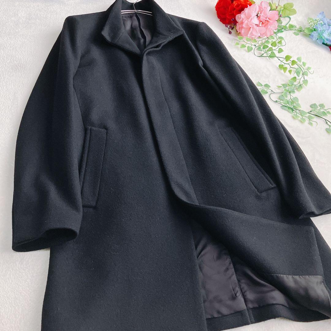 セオリー☆スタンドカラーロングコート ラムメルトンウール BELVIN