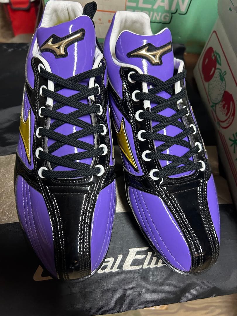 黒バルエリート　オーダースパイク　未使用 MIZUNO（ミズノ） 交換無料 野球 スパイク 大人 金具 黒 白 グローバル