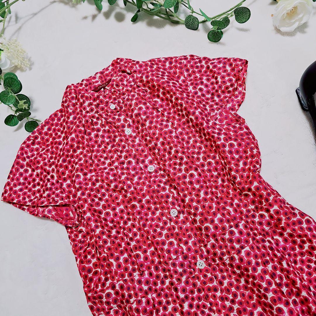 美品✨AMACA アマカ 小花柄 ワンピース レッド系 38 - メルカリ