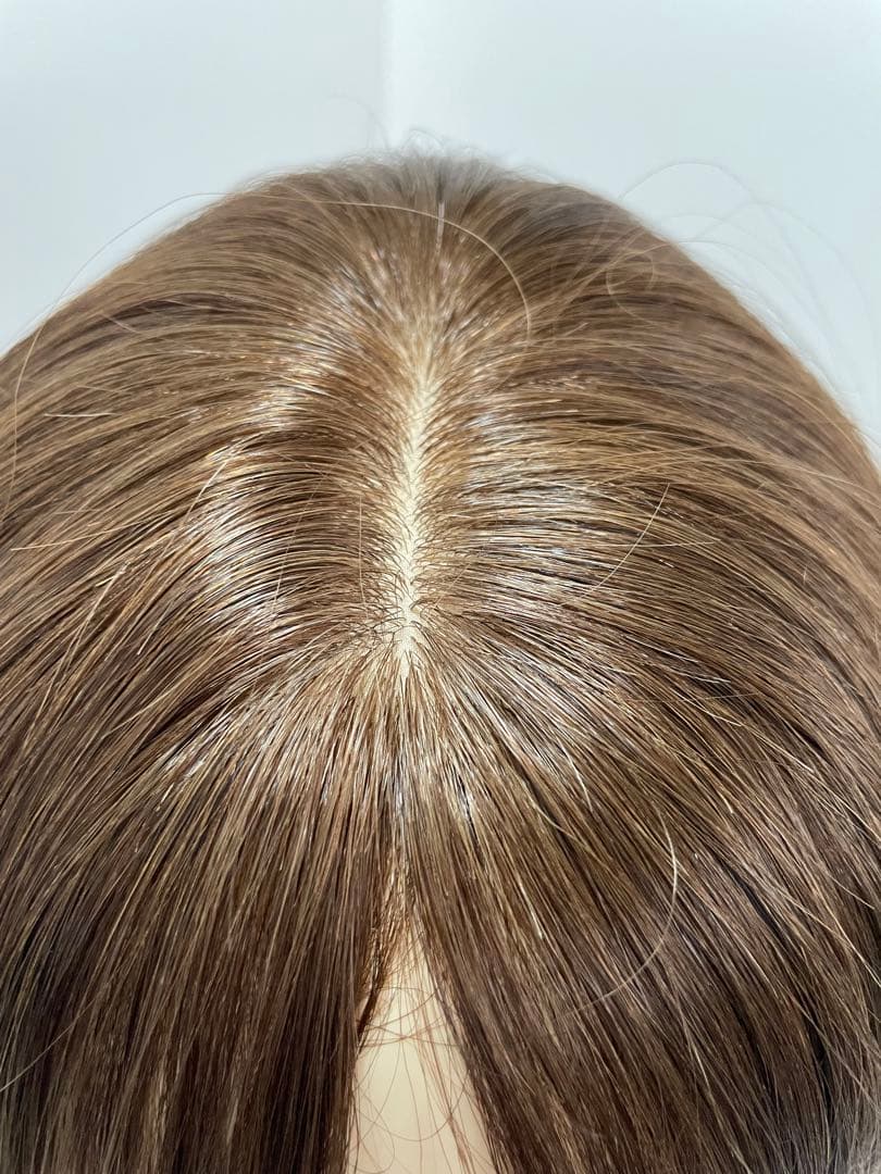 フルウィッグ人毛100%人毛ウィッグ医療ウィッグロングストレート広い