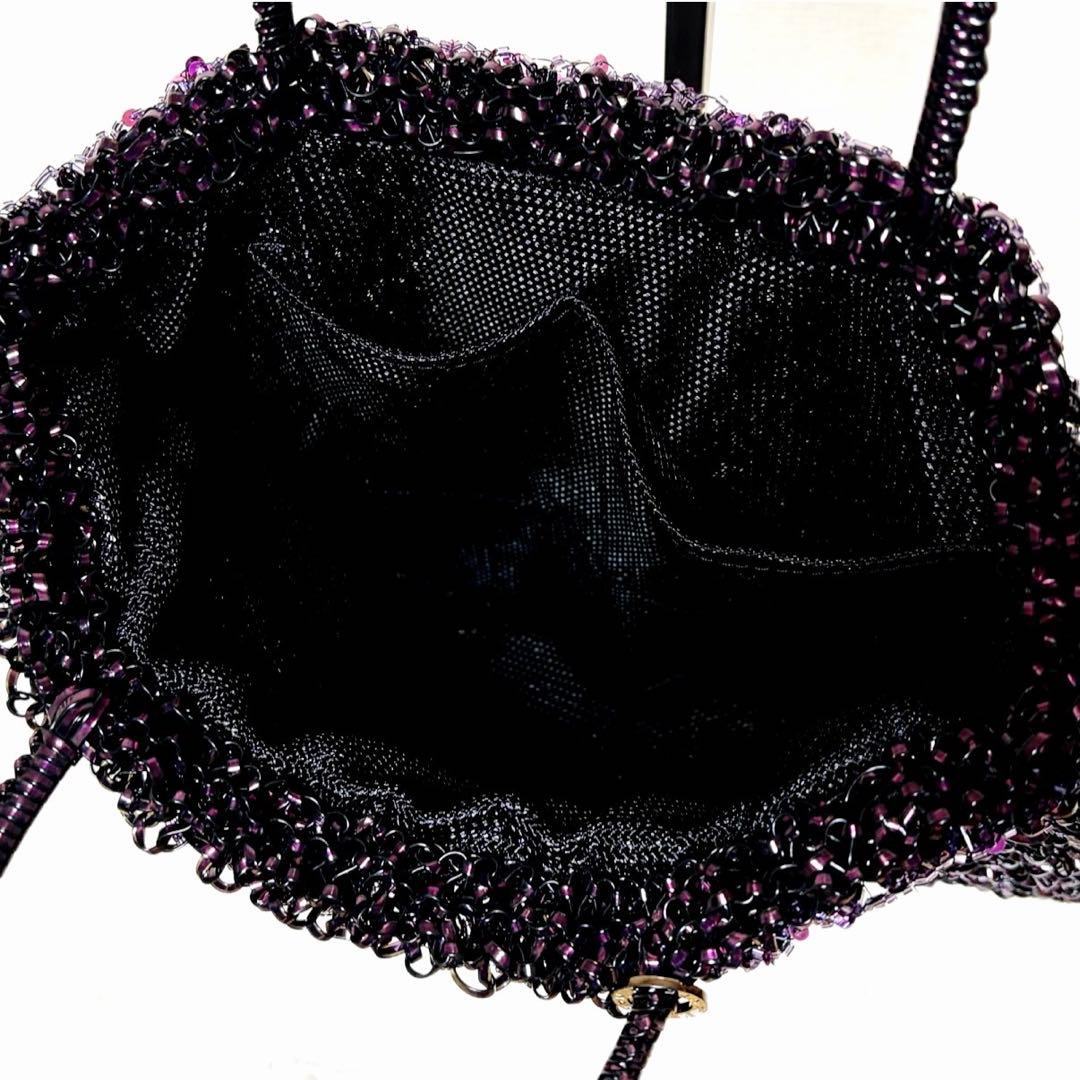 ✨未使用級✨ANTEPRIMA ワイヤー グリッターバッグ ダークパープル