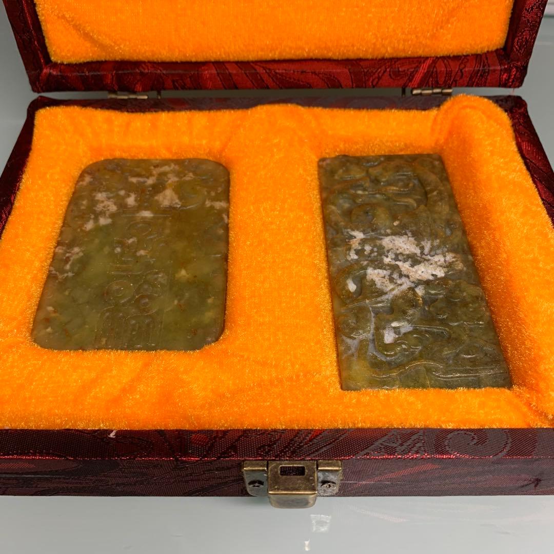 旧蔵時代物文房具万年の歳月が育んだ 魂の結晶高古玉 天然玉石文鎮レア