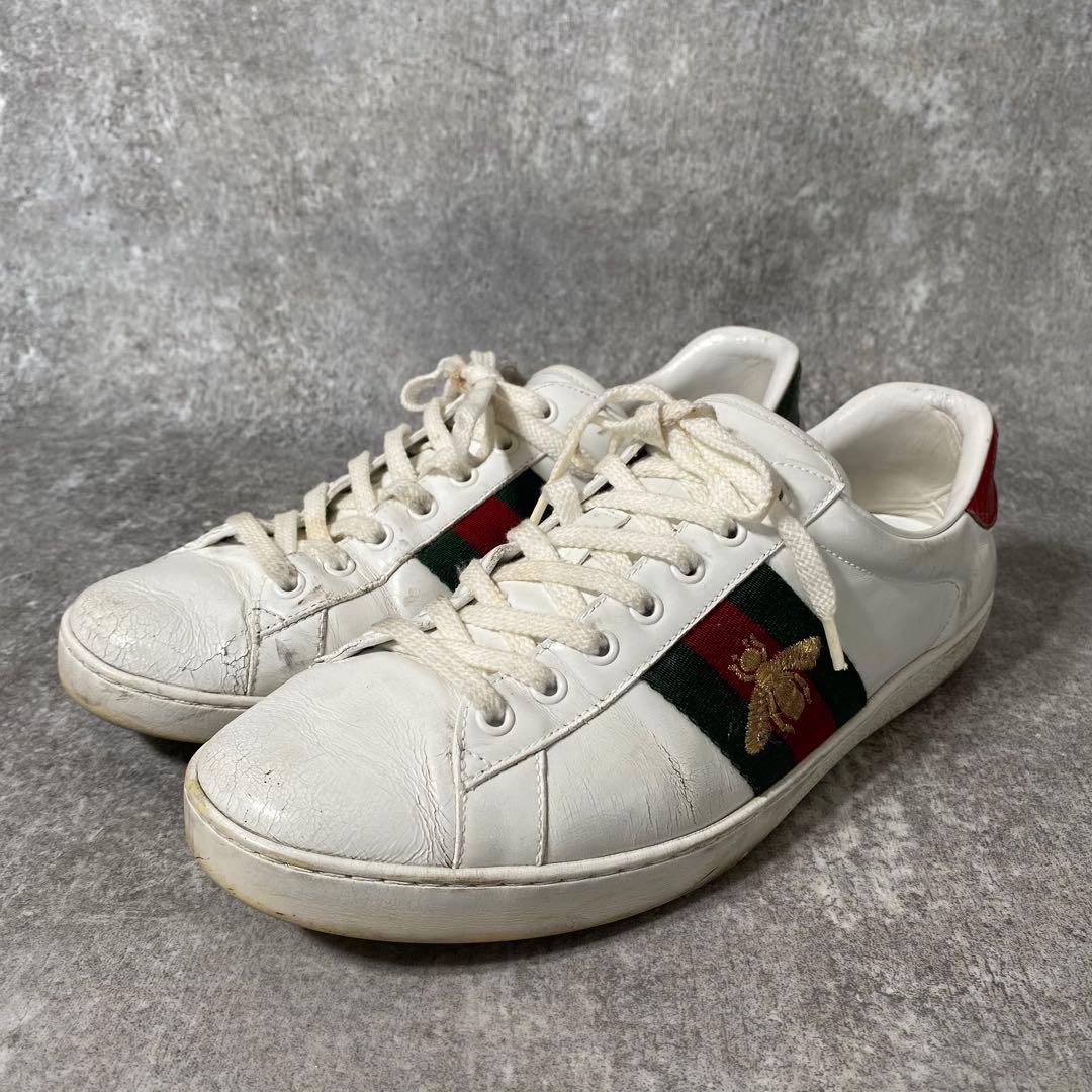 GUCCI エンブロイダリー ローカット スニーカー シェリーライン 28cm