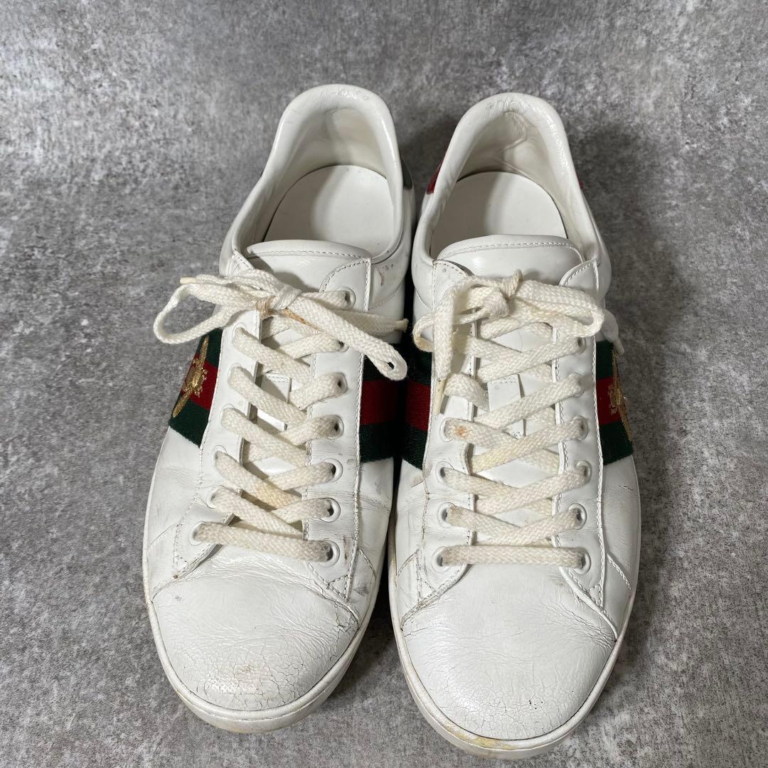 GUCCI エンブロイダリー ローカット スニーカー シェリーライン 28cm