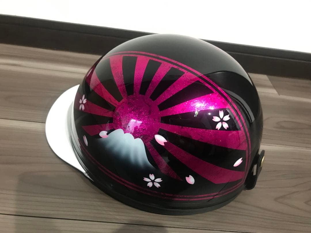 富士日章 コルク半 ヘルメット 旧車會 暴走族 CBX400F ゼファーχ 風防