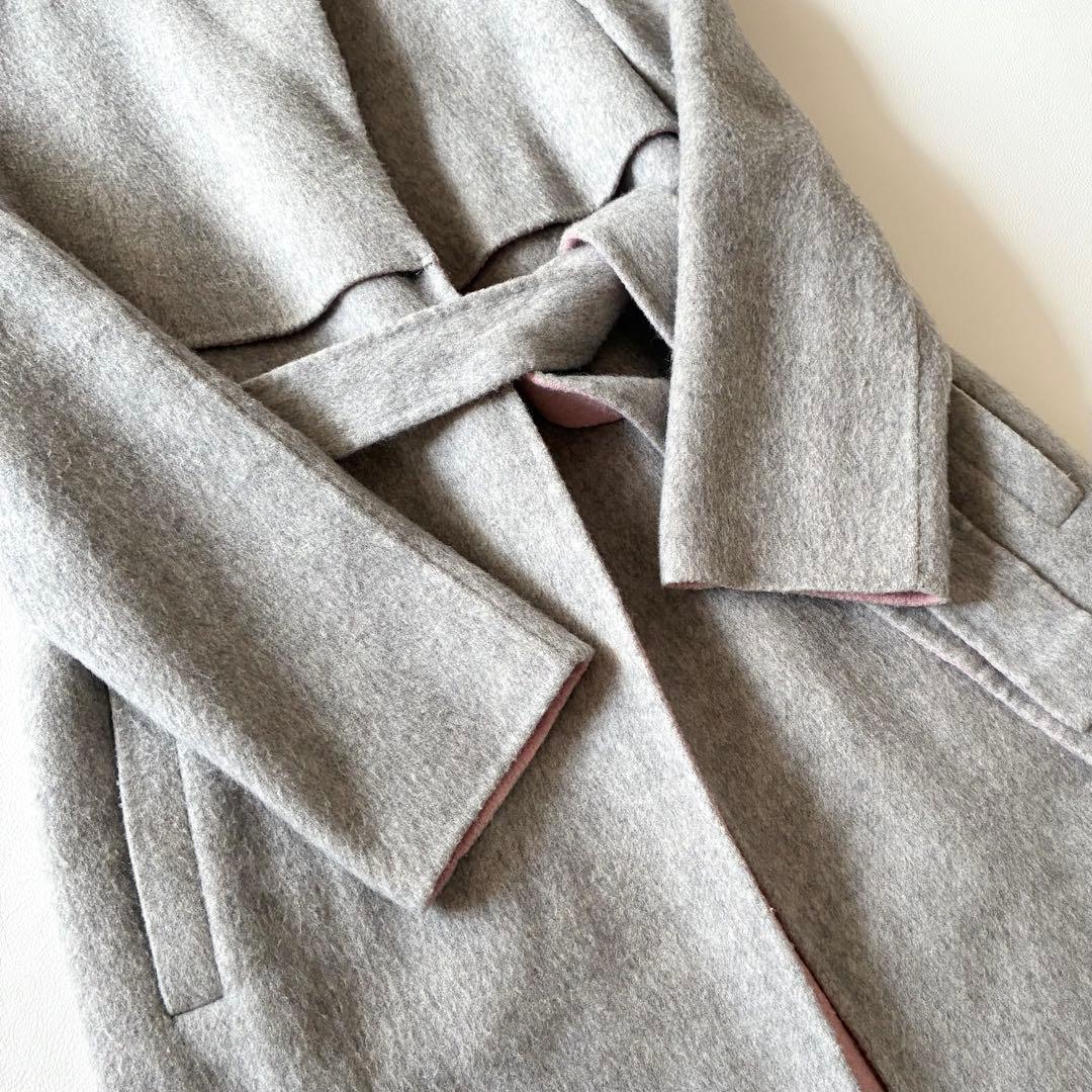 ANAYI アナイ 近年モデル ウールリバーコート ガウンコート グレーx