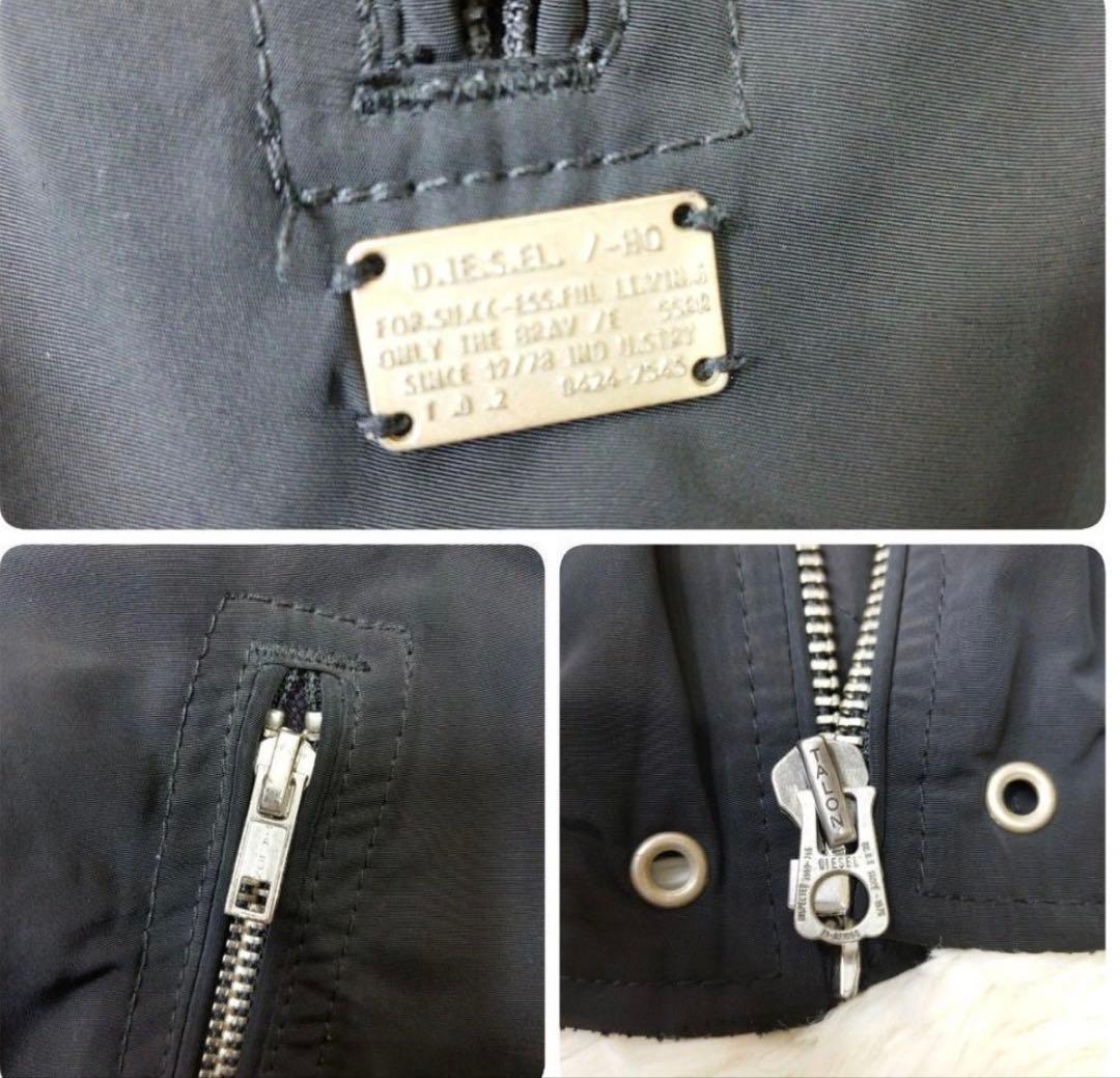 DIESEL MA-1 ボンバージャケット L 黒 00s Y2K TALON - メルカリ