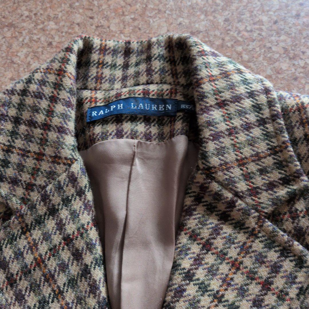 ラルフローレン 千鳥格子 くるみボタン エルボーパッチ ジャケット
