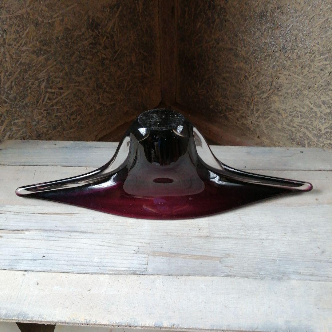 ガラス製　鍔広形池坊花器　55.5cm