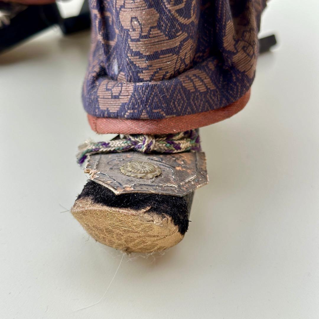 幕末〜明治 武者人形 鎧武者座り人形 高さ約40cm 古美術・骨董 骨董品