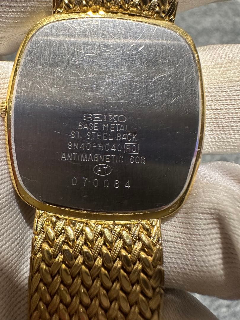 稼働 新品電池】セイコー ドルチェ 8N40-5040 ゴールド文字盤 - メルカリ