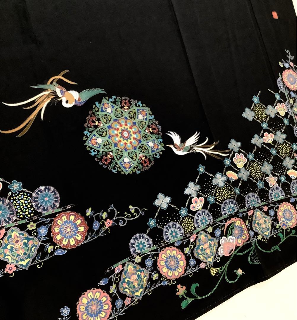 正絹黒留袖 刺繍 作家物 ⑧( 訪問着、紬、袋帯なども出品) - メルカリ