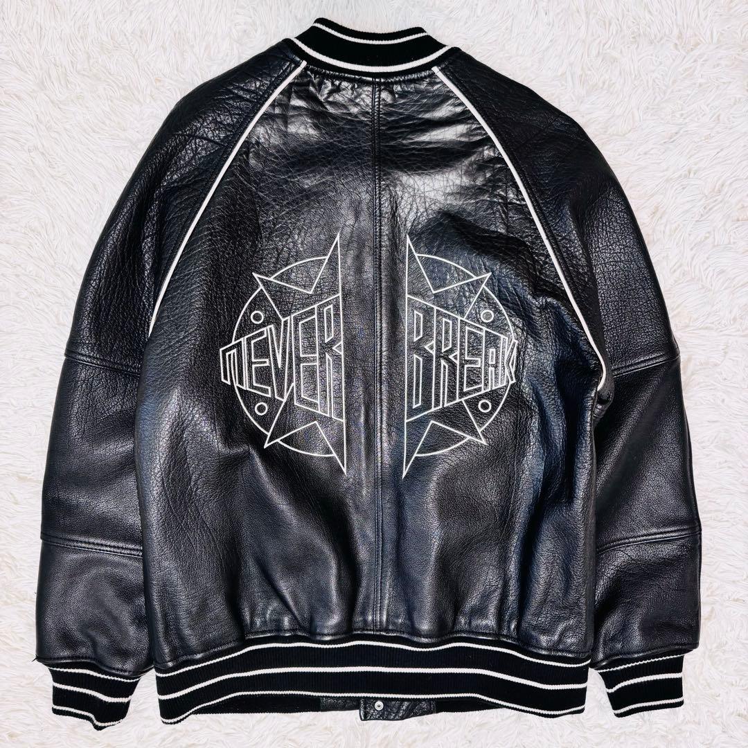 美品】ZARA レザーボンバージャケット 水牛 本革 スタジャン USA M