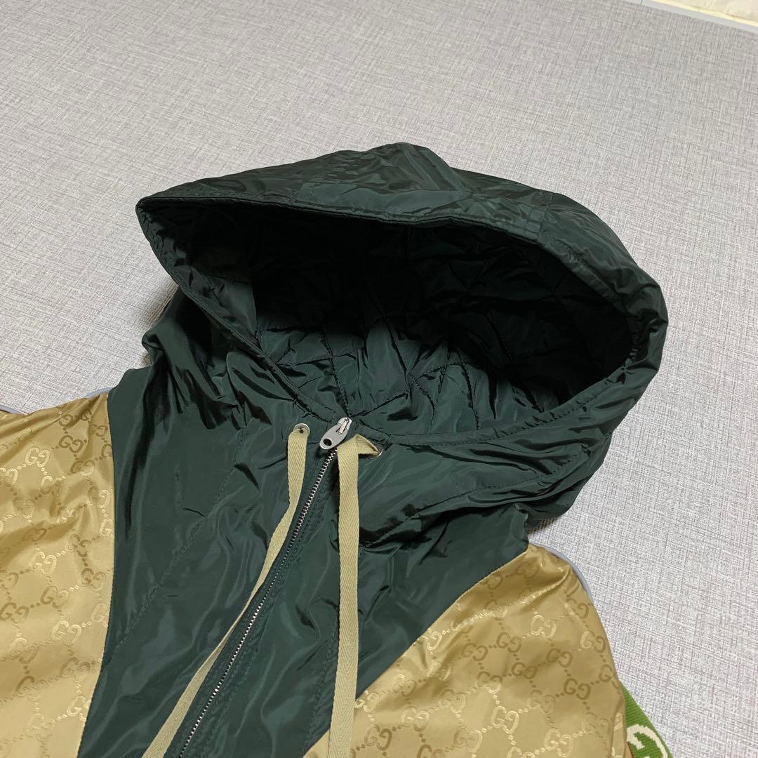 GUCCI GG柄ナイロンジャケット マウンテンパーカー 中綿コート 48
