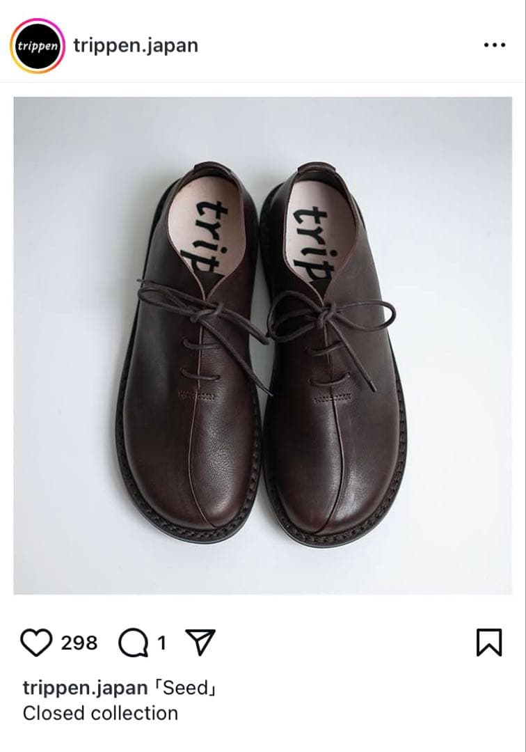 【trippen】 BROWN \"SEED\" FARMERS SHOES