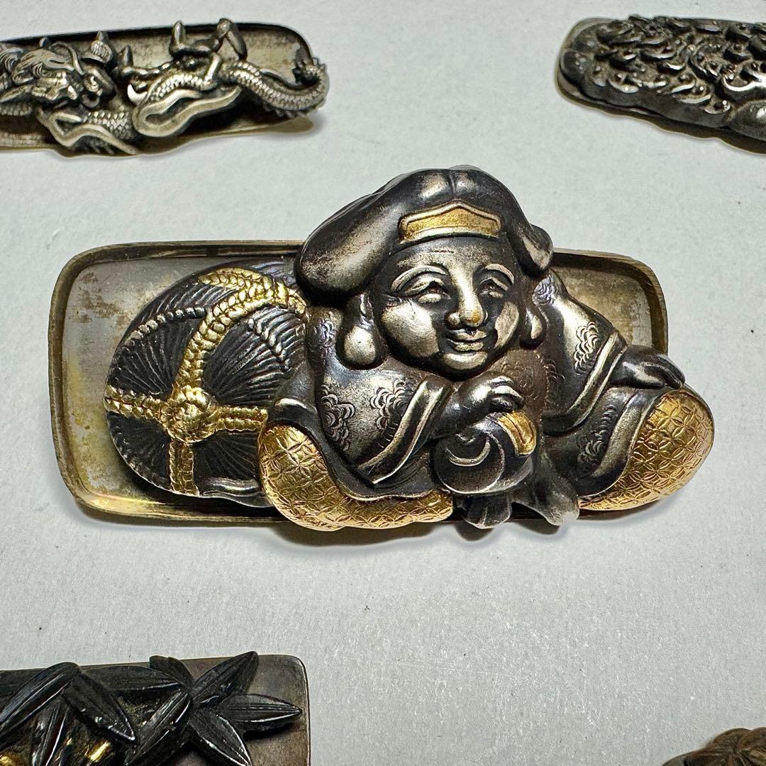 煙草入れ前金具 七点 大黒 龍 獅子 時代金具 - メルカリ