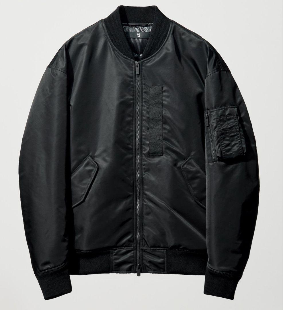 UNIQLO +J ハイブリッドダウンオーバーサイズMA-1 XL 黒 タグ付 - メルカリ