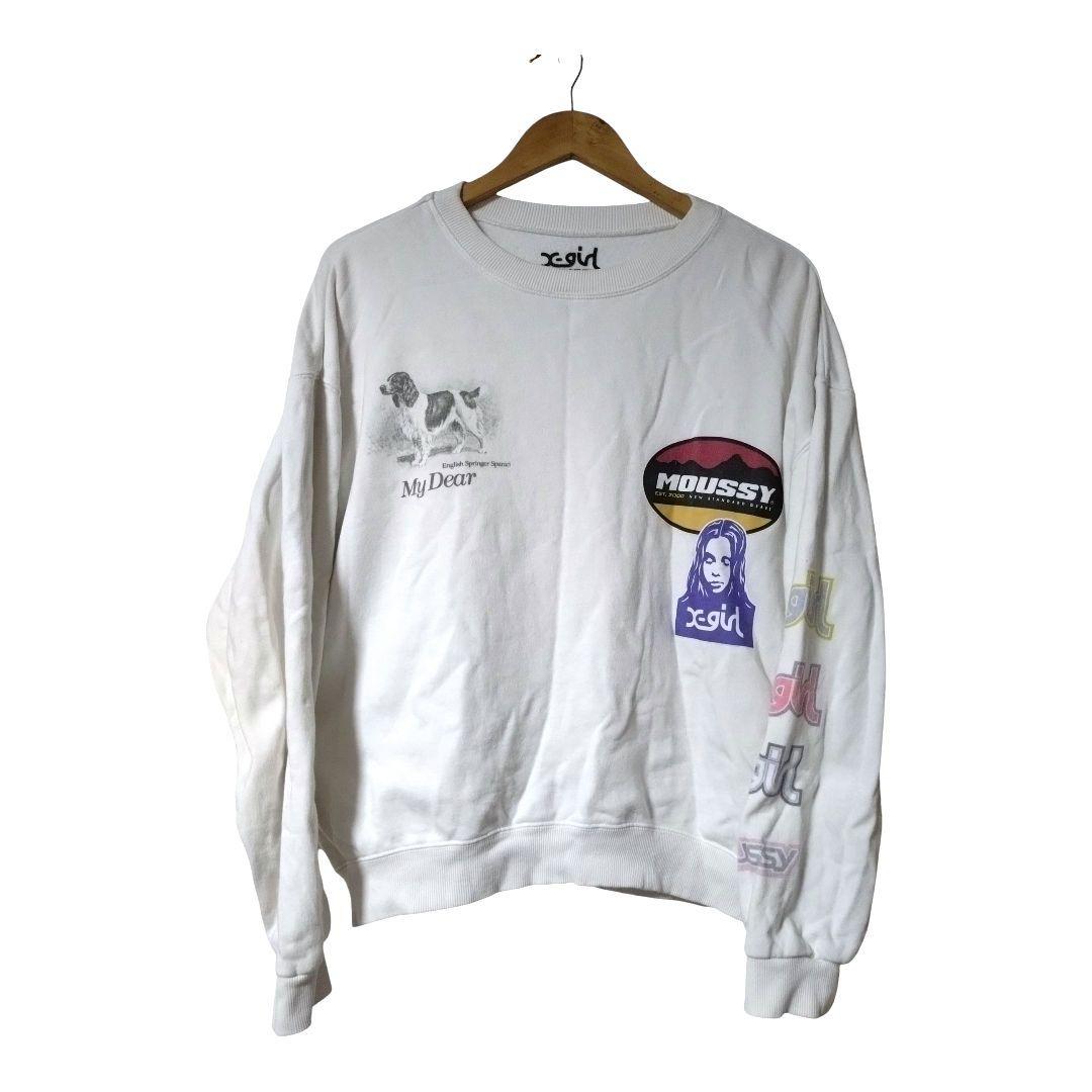 激レア】即完売 MOUSSY × X-girl コラボ スウェット トレーナー - メルカリ